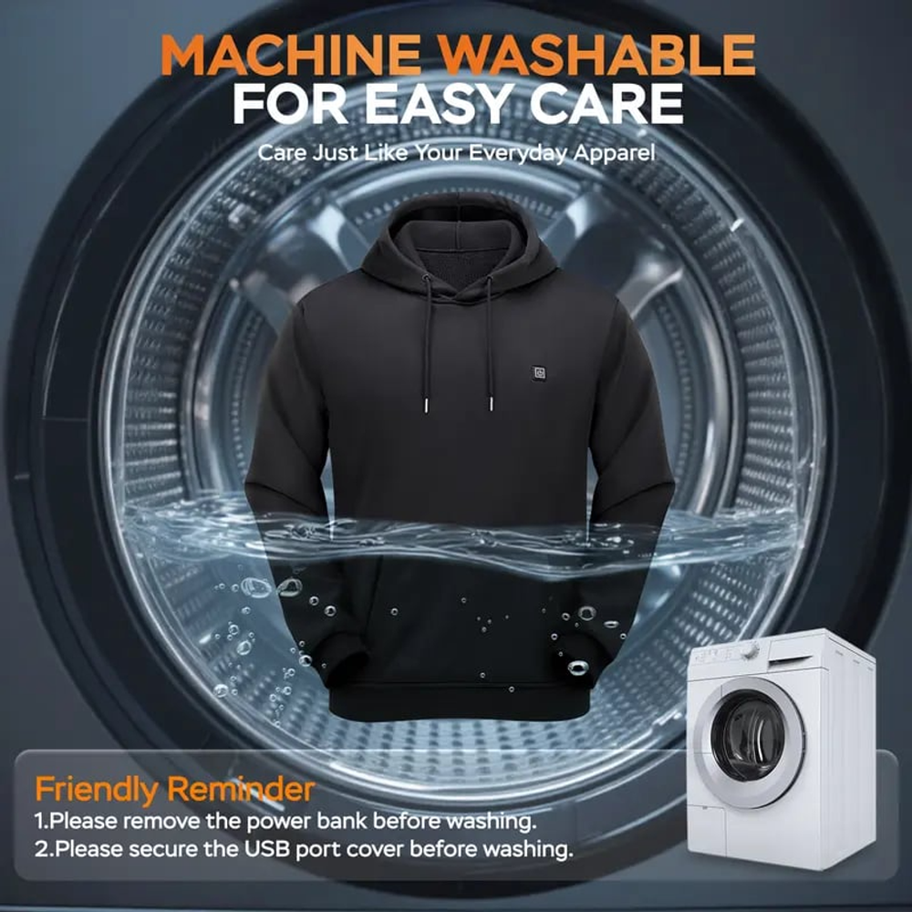 Smart Heated Hoodie! π§₯π₯ 5 Heat Zones, Adjustable Temp & Ultra-Comfort! βοΈ